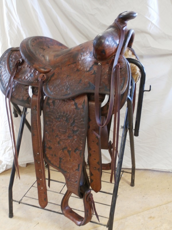 Buck Stiener saddle after restoration